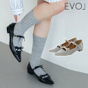 【SALE20%OFF】【即納】 イーボル EVOL ダブルリボンソフトポインテッドパンプス 靴 シューズ ローヒール フェミニン カジュアル パーティー 結婚...