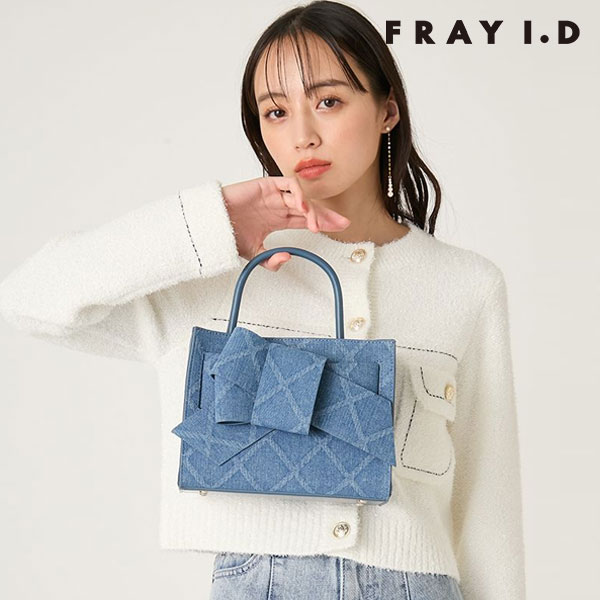 Rakuten - 【6/1ポイント10倍】【SALE10%OFF】【即納】フレイアイディー FRAY I.D バッグ 26春夏 【ルエル】デニムリボンミドルバッグ ショルダーバッグ 2WAY fwgb261369