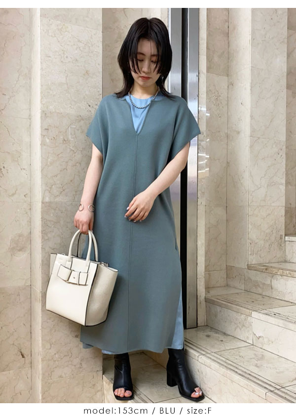 最適な価格 早割 Sale15 Off フレイアイディー Fray I D 21春夏 レイヤードカフタンニットワンピース レディース ワンピース ロング ワンピース 半袖 レイヤード ドッキング 重ね着 セット Vネック 無地 綺麗め サテン スプリング Fwno2110 配送員設置送料無料 Infosex