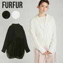 【SPRING SALE60%OFF】 【即納】 ファーファー FURFUR ミックスバンドカラーレースシャツ トップス シャツ 長袖 rwft214080