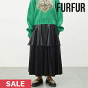 【SPRING SALE50%OFF】 【即納】 ファーファー FURFUR パンチングエコレザースカート ボトムス rwfs224039