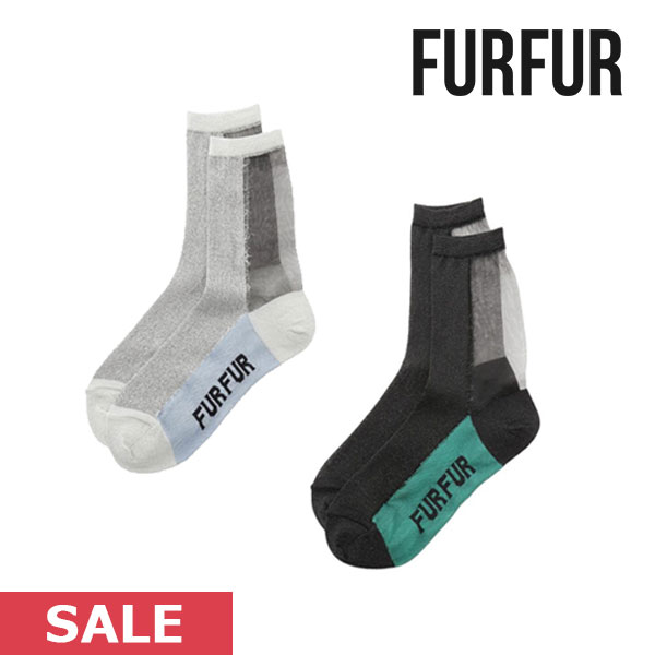 【SPRING SALE50%OFF】 【即納】 ファーファー FURFUR バイカラーラメソックス ソックス 靴下 小物 rwgg224532 ギフト