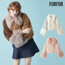 【新作10%OFF】ファーファー FURFUR アウター 25秋冬 エコファーライダースジャケット 9月上旬〜下旬予約 ミドル丈 長袖 rwfj254029