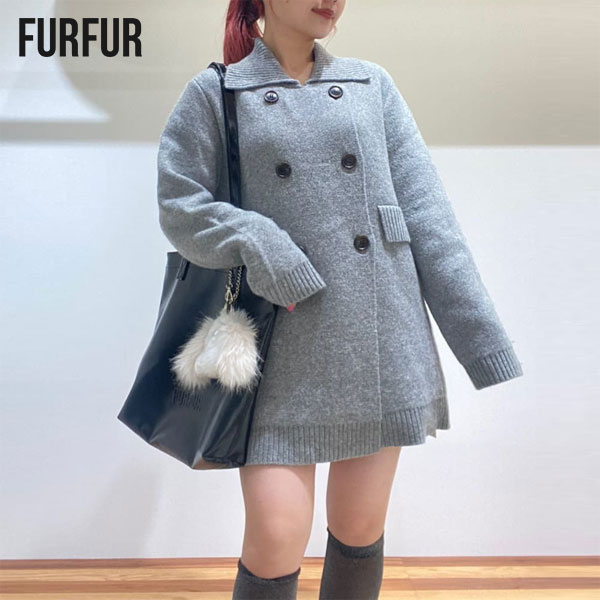 Rakuten - 【SALE30%OFF】【即納】 ファーファー FURFUR アウター 2WAYニットPコート ミドル丈 長袖 rwnj254100