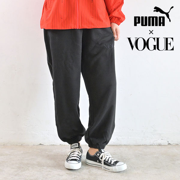 【SALE40%OFF】 PUMA プーマ 通販 PUMA × VOGUE スウェットパンツ レディース ボトムス ロング丈 ジョガーパンツ ウエストゴム ストレッチ 伸縮性 ロゴ セットアップ 運動 スポーツ アウトドア カジュアル シンプル 534694 534690のサムネイル