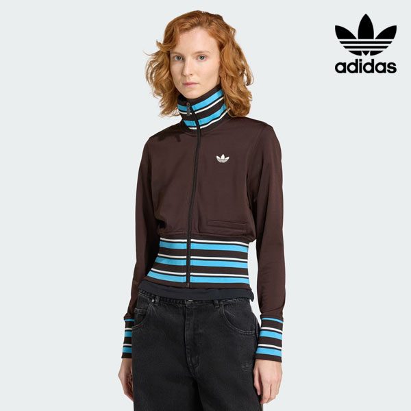 Rakuten - 【即納】アディダスオリジナルス adidas originals アディダス オリジナルス ビンテージ TT ハイ ニット リブ トップス アウター トラックジャケット 長袖 運動 スポーツ トレフォイルロゴ スリーストライプス kw2084