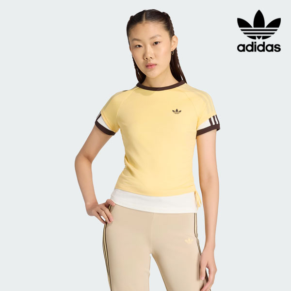 Rakuten - 【即納】アディダスオリジナルス adidas originals アディダス オリジナルス ダブルレイヤー カリ Tシャツ トップス 半袖 運動 スポーツ トレフォイルロゴ スリーストライプス kw4526