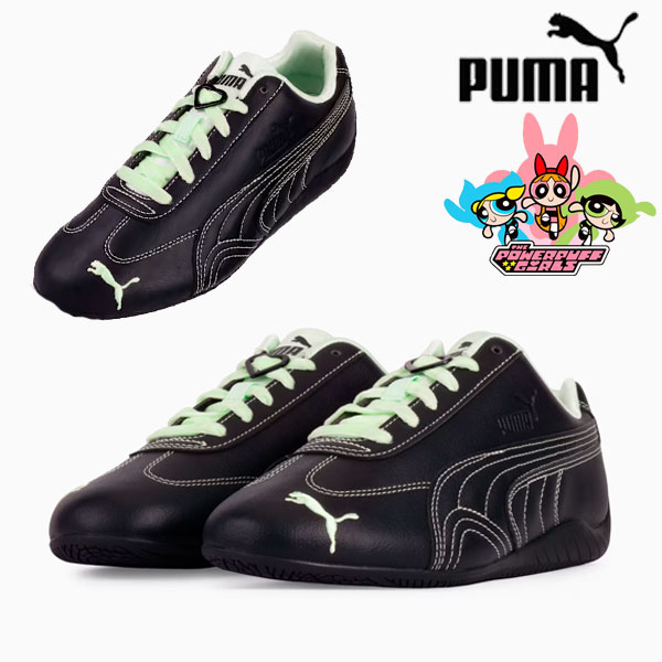 【即納】 プーマ PUMA PUMA×パワーパフガールズ スピードキャット スニーカー スニーカー 靴 ローカット コラボ 運動 スポーツ 軽量 408101-01