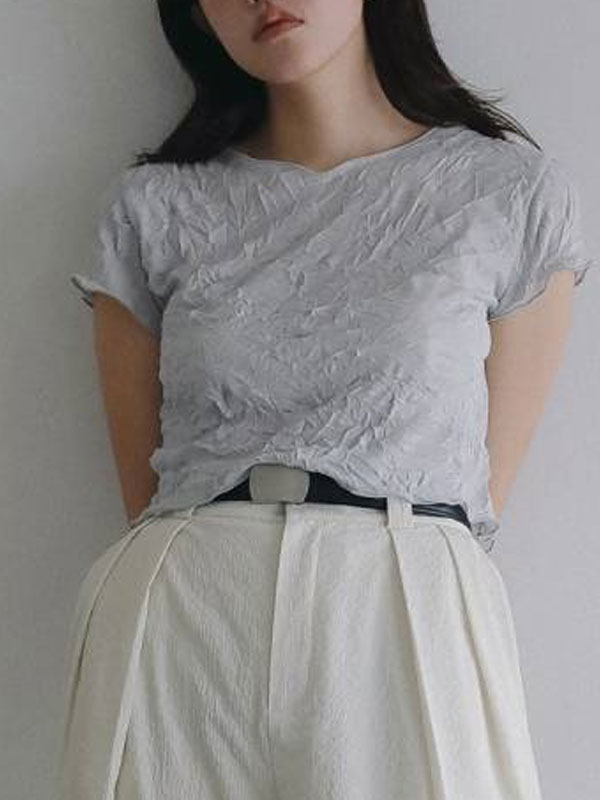 アンヌーク anuke 2026Prefall トップス Mellow Short Tops メロウショートトップス 半袖 ミドル丈 Tシャツ 26秋冬 62610634