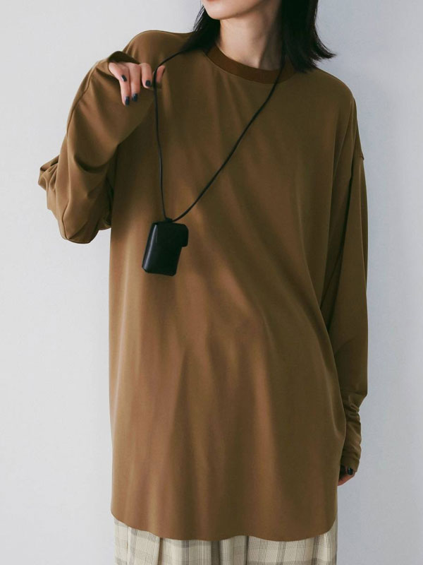 Rakuten - エントリーでポイント上乗セ 【即納】 アンヌーク anuke 2026springsummer トップス Over Long T-Shirts オーバーロングティーシャツ 長袖 ミドル丈 26春夏 62610620