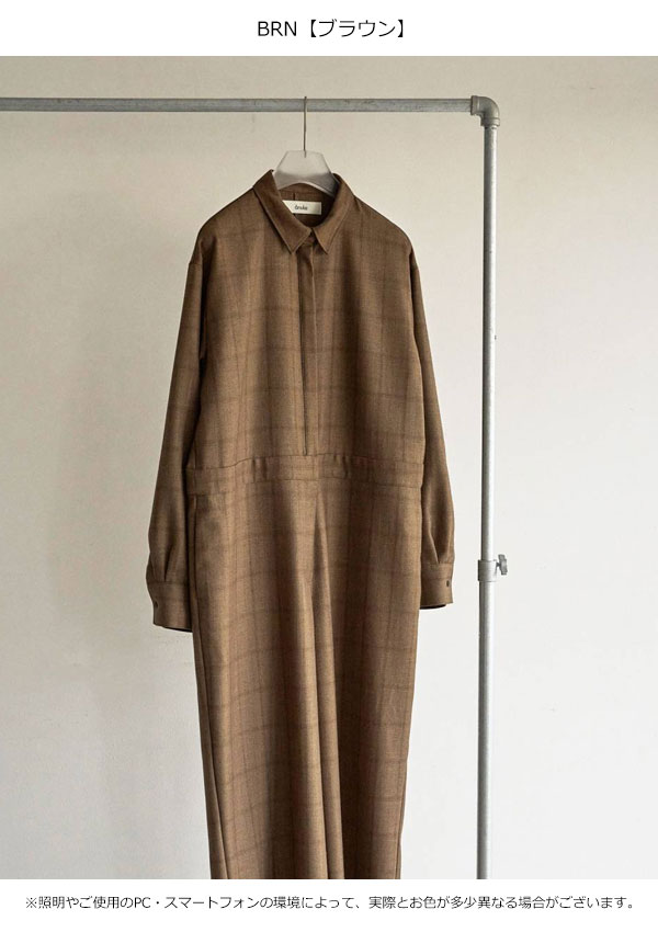 エントリーでポイント上乗セ アンヌーク anuke 2026Prefall オールインワン Check Shirts C（3枚目）