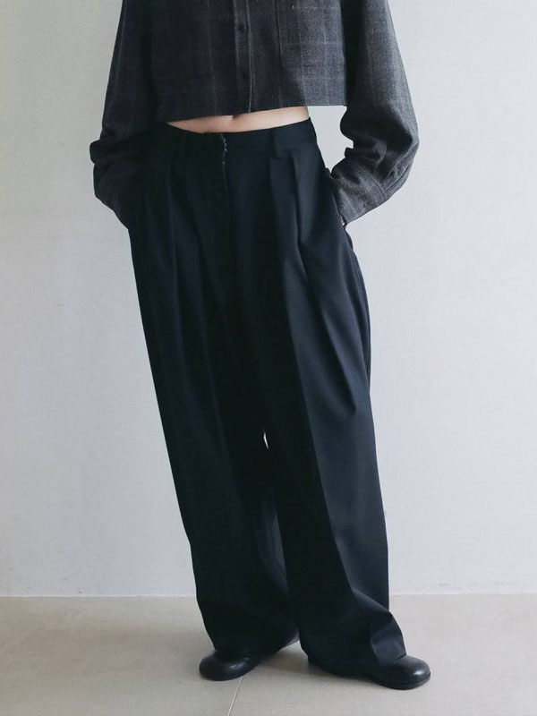 Rakuten - エントリーでポイント上乗セ アンヌーク anuke 2026Prefall ボトムス Hightwist Cocoon Pants 8月下旬〜9月中旬予約 ハイツイストコットンパンツ フルレングス セットアップ 26秋冬 62620103 62620716 62620715