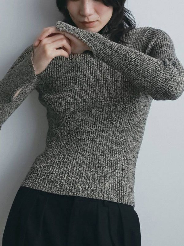 アンヌーク anuke 2026winter トップス Slit Turtle Knit 11月上旬〜下旬予約 スリットタートルニット トップス ミドル丈 長袖 62620539 26冬