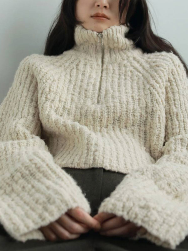 アンヌーク anuke 2025FallWinter トップス Short Zip Knit 12月上旬予約 ショートジップニット ドライ..