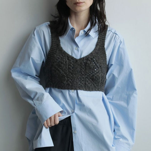 アンヌーク anuke 2025FallWinter トップス Cable Knit Bustier 10月中旬～11月上旬予約 ケーブルニットビスチェ ミドル丈 タンクトップ 25秋冬 62520506
