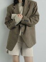 アンヌーク anuke 2025FallWinter アウター Herringbone Wool Jacket 10月上旬~下旬予約 ヘリンボーンウールジャケット ミドル丈 長袖 テーラード 25秋冬 62520107