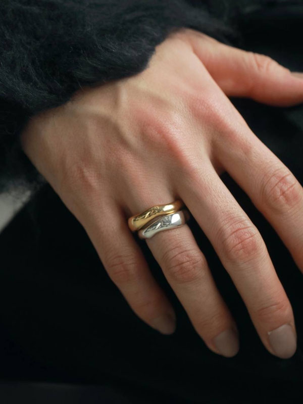 楽天ダブルハート（DOUBLE HEART）本日お得にお買い物 アンヌーク anuke 2025FallWinter アクセサリー Nuance Flow Ring 12月上旬予約 ニュアンスフロウリング Silver925 シンプル ギフト 25秋冬 62520909