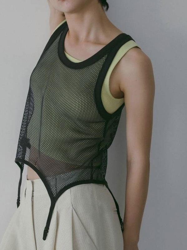  アンヌーク anuke 2026SpringSummer トップス Vintage Mesh Tanktop ビンテージメッシュタンクトップ 重ね着 ノースリーブ ミドル丈 26春夏 62610628