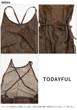 TODAYFUL トゥデイフル LIFE's ライフズ 通販 3月中旬予約 Paisley Apron Dress ペイズリーエプロンドレス レディース ワンピース ワンピ ペイズリー キャミワンピ 柄 インスタライブ 2019春 吉田怜香 11910318 [クーポン利用不可]