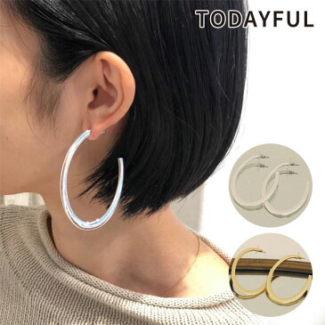 TODAYFUL トゥデイフル 20春夏 Wide Drop Pierce ワイドドロップピアス レディース アクセサリー ピアス 大ぶり 大きめ ドロップピアス シンプル アクセント カジュアル プレゼント 吉田怜香 12010934 [クーポン利用不可] 2020夏アイテム メール便