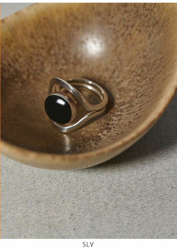 TODAYFUL 2023春夏 トゥデイフル Circle Stone Ring 3月下旬~4月中旬予約 サークルストーンリング レディース アクセサリー リング 指輪 石 シルバー 大きめ 大ぶり アクセント 黒 石 シンプル プレゼント 12110903 クーポン利用不可 メール便