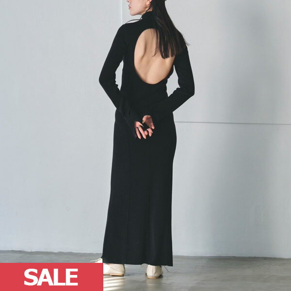 【TODAYFUL SALE】 【30 OFF】 【即納】 TODAYFUL 2023prefall トゥデイフル Backopen Knit Dress バックオープンニットドレス ワンピース 長袖 ロング丈 12320309