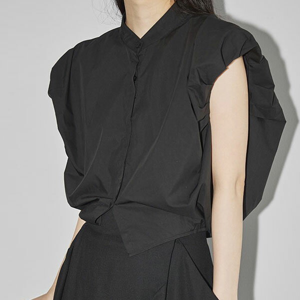 TODAYFUL 2023spring.summer トゥデイフル Puffshoulder Compact Shirts 5月上旬〜下旬予約 パフショルダーコンパクトシャツ レディース トップス シャツ ノースリーブ クロップド丈 ボリューム袖 ストライプ 無地 柄 12310428のサムネイル