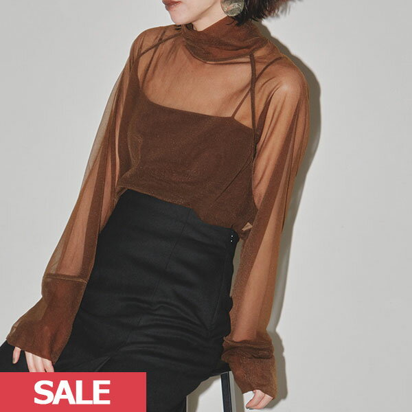 【TODAYFUL SALE】 【40 OFF】 【即納】 TODAYFUL 2023winter トゥデイフル Sheer Turtle Tops シアータートルトップス ミドル丈 長袖 12320617