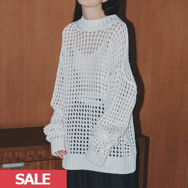 【TODAYFUL SALE】 【50 OFF】 【即納】 TODAYFUL 2023prefall トゥデイフル Square Mesh Knit スクエアメッシュニット トップス 長袖 ミドル 12320512