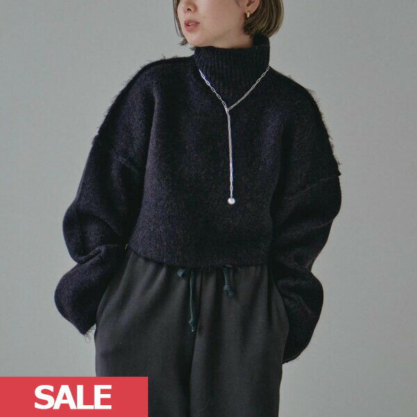 【TODAYFUL SALE】 【30%OFF】 《即納》 TODAYFUL 2023winter トゥデイフル Brashed Short Turtleknit ブラッシュドショートタートルニット トップス ミドル丈 長袖 12320525のサムネイル