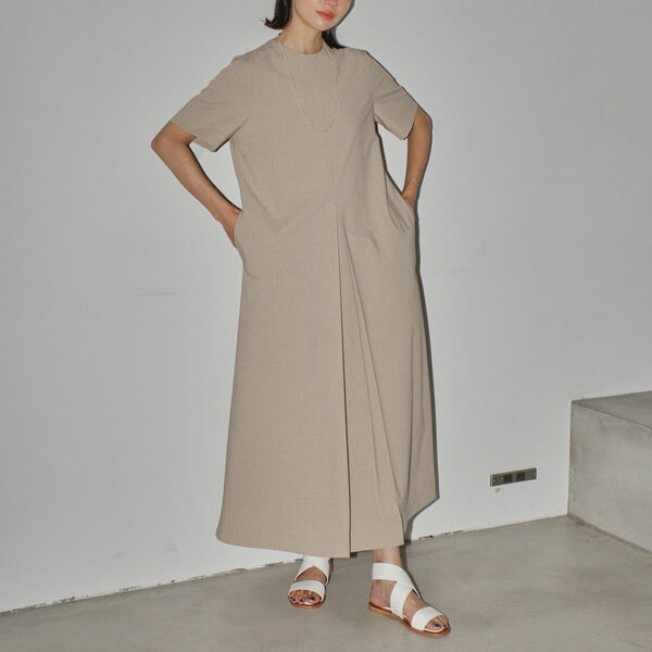 【即納】 TODAYFUL 2024spring トゥデイフル ワンピース Halfsleeve Tuck Dress ハーフスリーブタックドレス ロング丈 半袖 2024ss 12410308