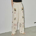 【予約販売】 TODAYFUL 2024springsummer トゥデイフル ボトムス Embroidery Patchwork Trousers 8月上旬～下旬予約 エンブロイダリーパッチワークトラウザー パンツ ロング丈 フルレングス 2024ss 12410703