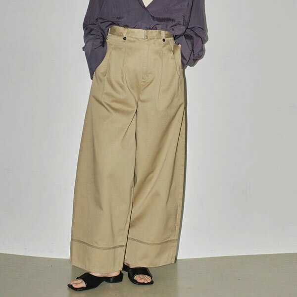  TODAYFUL 2024springsummer トゥデイフル ボトムス Heavy Chino Trousers ヘビーチノトラウザー ロング丈 フルレングス 2024ss 12410704