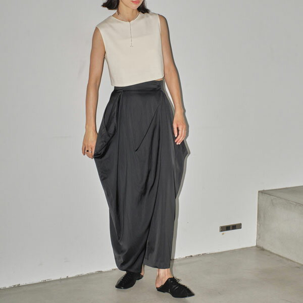  TODAYFUL 2024springsummer トゥデイフル ボトムス Satin Drape Skirt 5月中旬～6月上旬予約 サテンドレープスカート ロング丈 2024ss 12410803