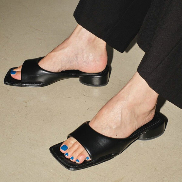 レディース 　サンダル　ミュール　2cmヒール　ローヒールミュール サンダル　レディース 靴 美脚 パーティ 履きやすい 歩きやすい