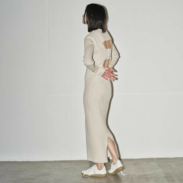 【即納】 トゥデイフル TODAYFUL 2024prefall ワンピース Backlayered Knit Dress バックレイヤードニットドレス ロング丈 長袖 2024aw 12420301のサムネイル