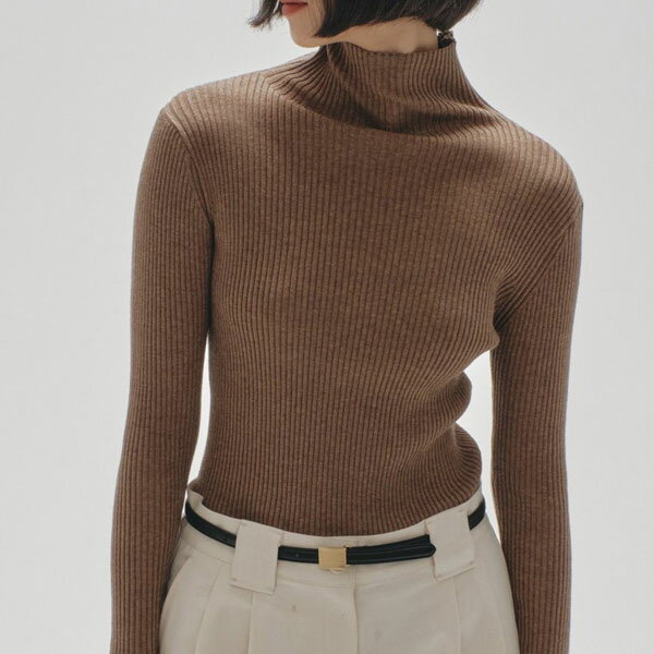 トゥデイフル　リブニットタートル　美品　ブラウン 楽天市場】todayful タートル ニットの通販