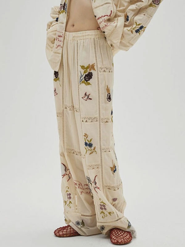 【予約販売】トゥデイフル TODAYFUL 2026springsummer ボトムス Embroidery Patchwork Trousers 3月中旬～4月上旬予約エンブロイダリーパッチワークパンツ パンツ フルレングス 刺繍 セットアップ 12610428 12610719 12510404 12510701 26春夏