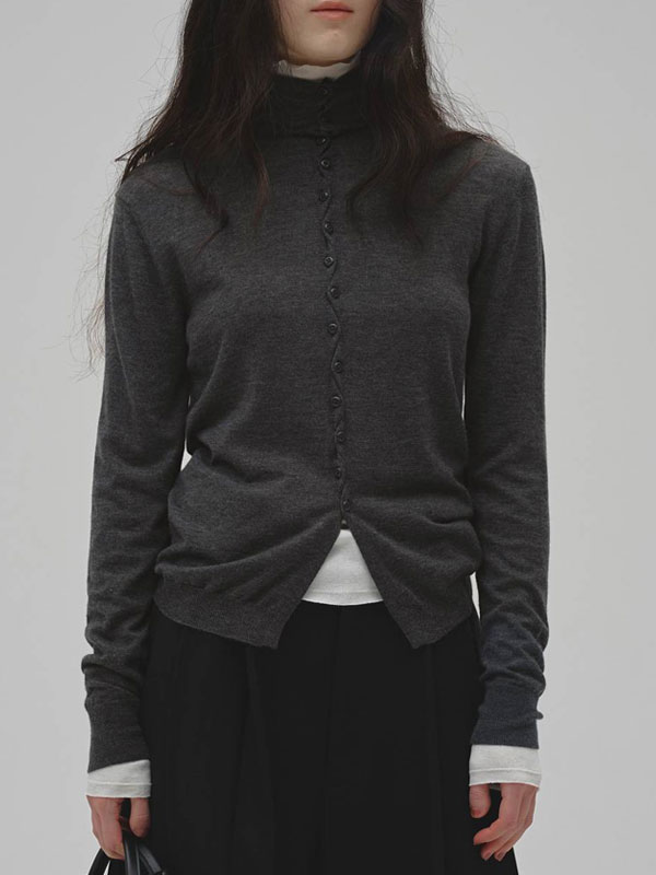 トゥデイフル TODAYFUL 2026Prefall トップス Turtleneck Button Knit 9月中旬～10月上旬予約 タートルネックボタンニット 前後2WAY 長袖 12620510 26秋冬