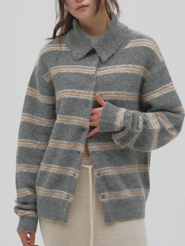 Rakuten - 【ポイント5%付与 6/7迄】【予約販売】トゥデイフル TODAYFUL 2026Winter トップス Multicolor Border Knit 11月中旬〜12月上旬予約 マルチカラーボーダーニット 長袖 ミドル丈 カーディガン タートル12620536 26冬