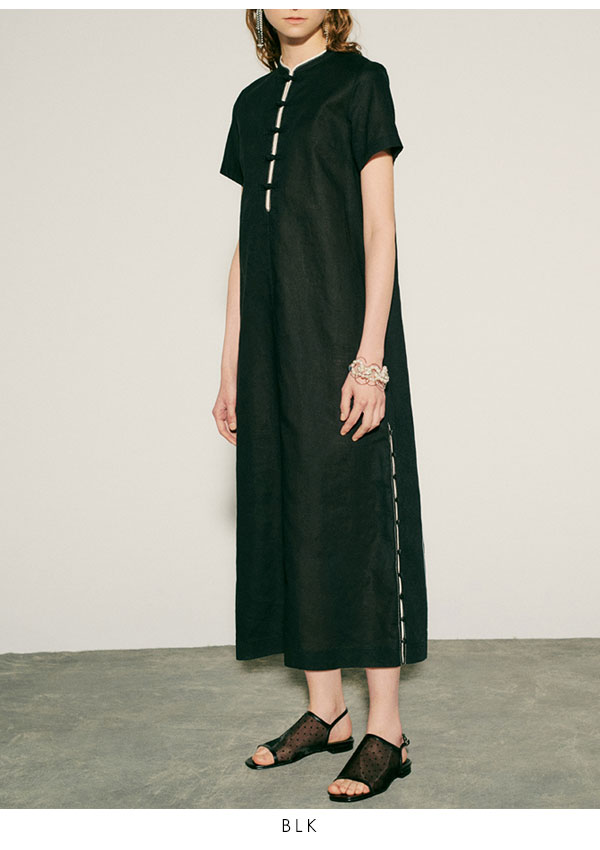 Wjスタジオ送料無料 リリーブラウン Lily Brown 21春夏 5月中旬 6月上旬予約 チャイナディティールワンピース レディース ワンピース チャイナ チャイナワンピース チャイナドレス ロングワンピース 半袖 総柄 花柄 刺繍 無地 シンプル Lwfo2186 セール35 Off