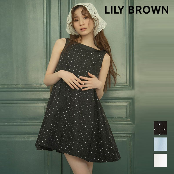 Rakuten - 【スーパーセール10%OFF】 リリーブラウン LILY BROWN ワンピース 26春夏 フレアシャツミニワンピース 6月下旬〜7月中旬予約 ミニ丈 ドット lwfo264058