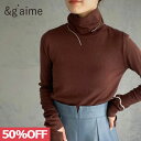 【SPRING SALE50%OFF】 【即納】 &g'aime アンジェム Sleeve slit knit トップス 長袖 ニット 986-61000