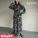 【SPRING SALE50%OFF】 【即納】 &g'aime アンジェム Flower tight dress フラワータイトドレス ワンピース ロング丈 長袖 988-62407