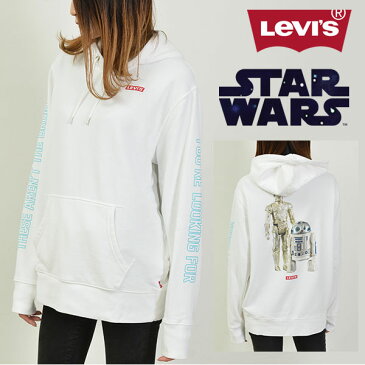 【SALE10%OFF】Levi's リーバイス 通販 グラフィックフーディー ANDROIDS WHITE CHEWBACCA BLACK STAR WARS スターウォーズ トップス フーディー パーカー プルオーバー チューバッカ C-3PO R2-D2 レディース メンズ ユニセックス 映画 コラボ Levis 19491-0097 19491-0095