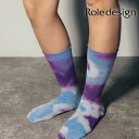 楽天ダブルハート（DOUBLE HEART）【即納】 The Role design ザロールデザイン TIE DYE SOCKS WOMENS ソックス 靴下 小物 タイダイ PIGGY SOCKS ピギーソックス 足袋 たび パイル 223102 ギフト