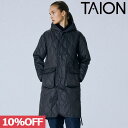 タイオン ダウン レディース 【期間限定 SALE12%OFF】 【即納】 タイオン TAION アウター 23winter ミリタリー フード ダウンコート ロング丈 長袖 防寒 ユニセックス 106bml-long