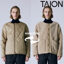 【SALE20%OFF】【即納】 タイオン TAION アウター 23winter ミリタリー リバーシブル クルーネック ダウンジャケット ベスト ロング丈 長袖 防寒 ユニセックス r104bml-1