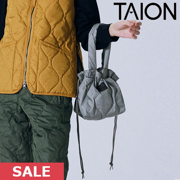 【SPRING SALE30%OFF】 【即納】 タイオン TAION バッグ 23winter ミリタリー ダウントートバッグS 小物 巾着 ユニセックス tt02ml-1-s