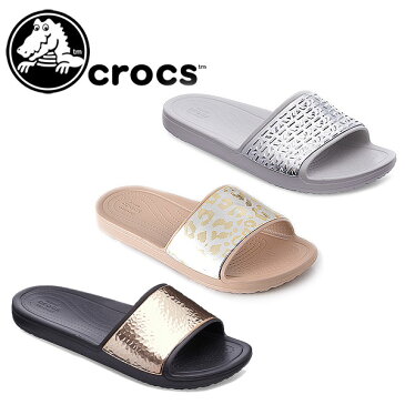 【SALE40%OFF】クロックス crocs 通販 Women's Crocs Sloane Graphic Slides レディース サンダル 歩きやすい 靴 シューズ フラット ぺたんこ フラットサンダル 海 プール ビーチサンダル Etched hammerd metallic 205130 205133 205135